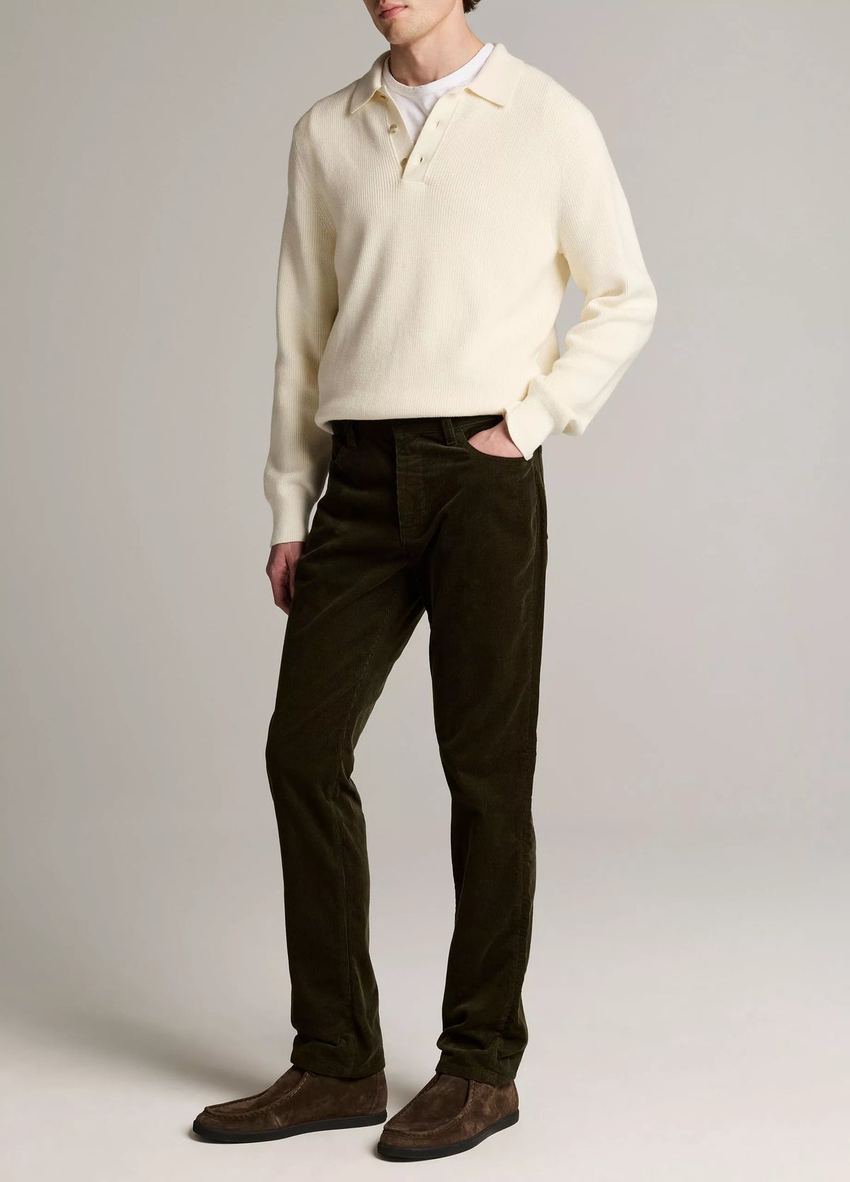 Vince Dylan Slim 5-Pocket Stretch-Cotton Corduroy Pant - Night Leaf