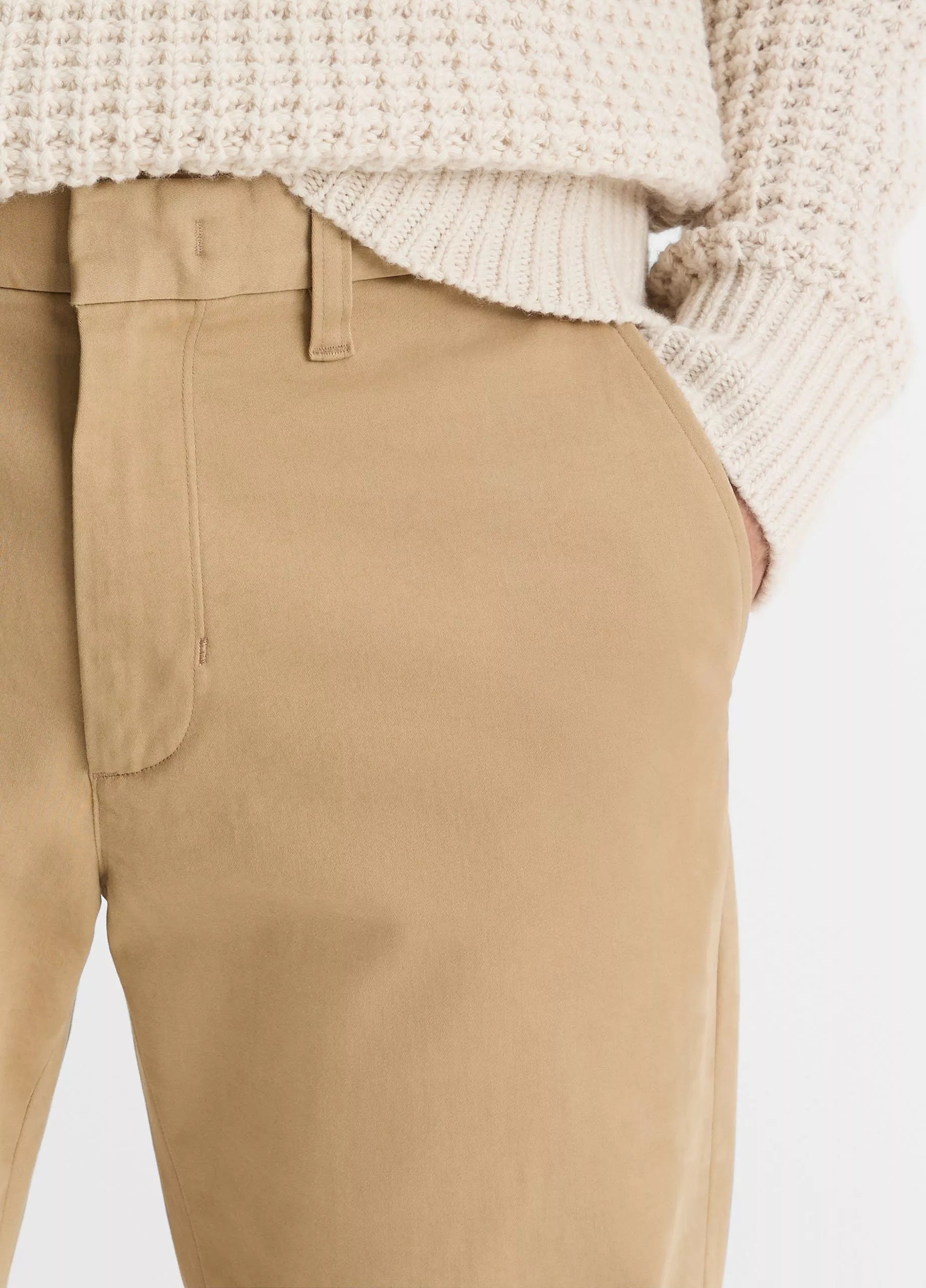 Vince Owen Athletic Stretch-Cotton Pant - British Khaki