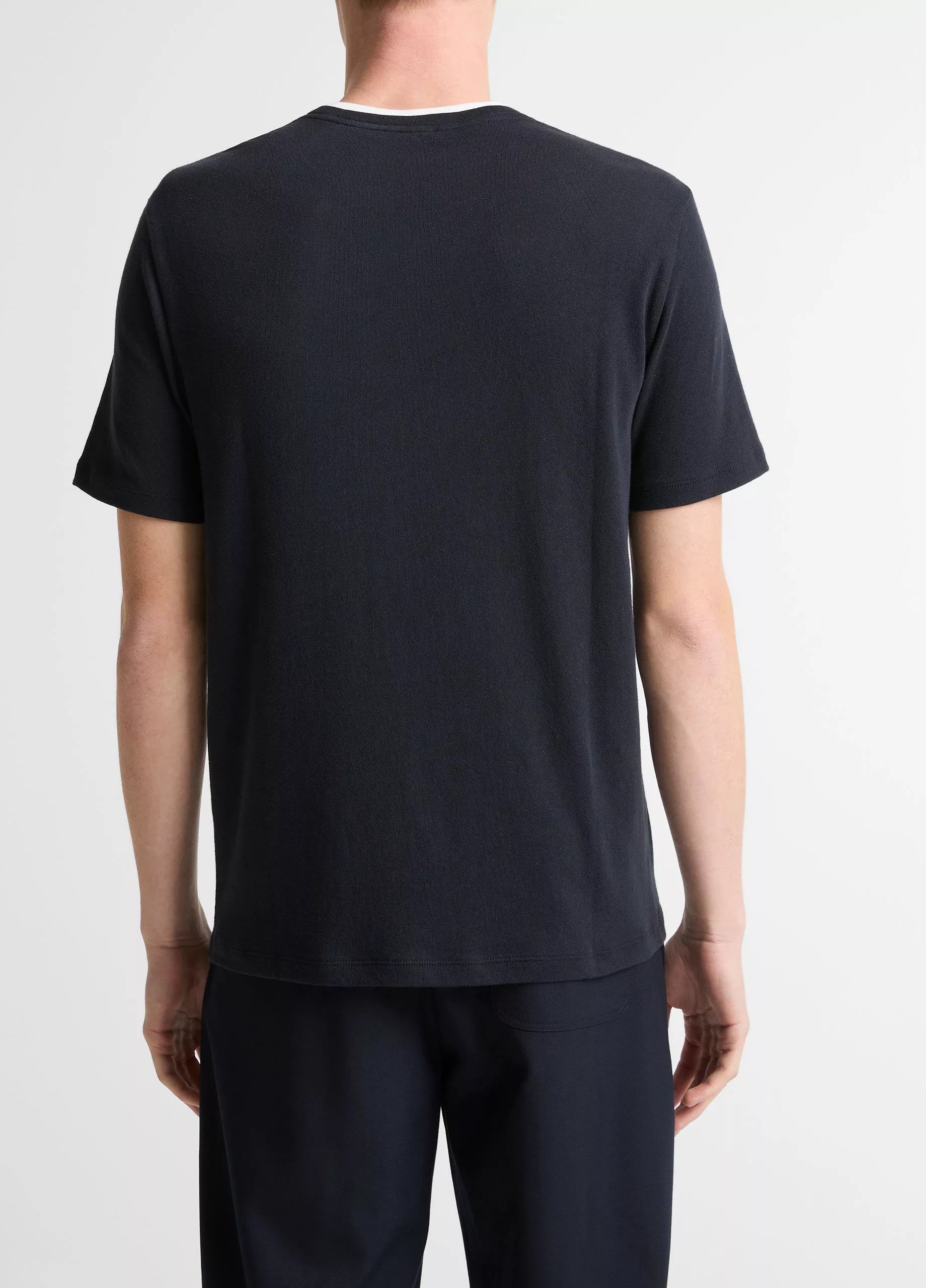Vince Cotton Double-Collar T-Shirt - coastal blue/optic white