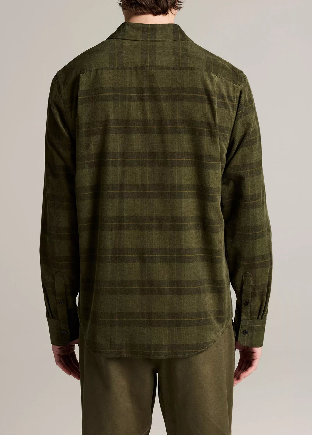 Vince Hamilton Plaid Cotton Corduroy Button-Front Shirt - Night Leaf Combo