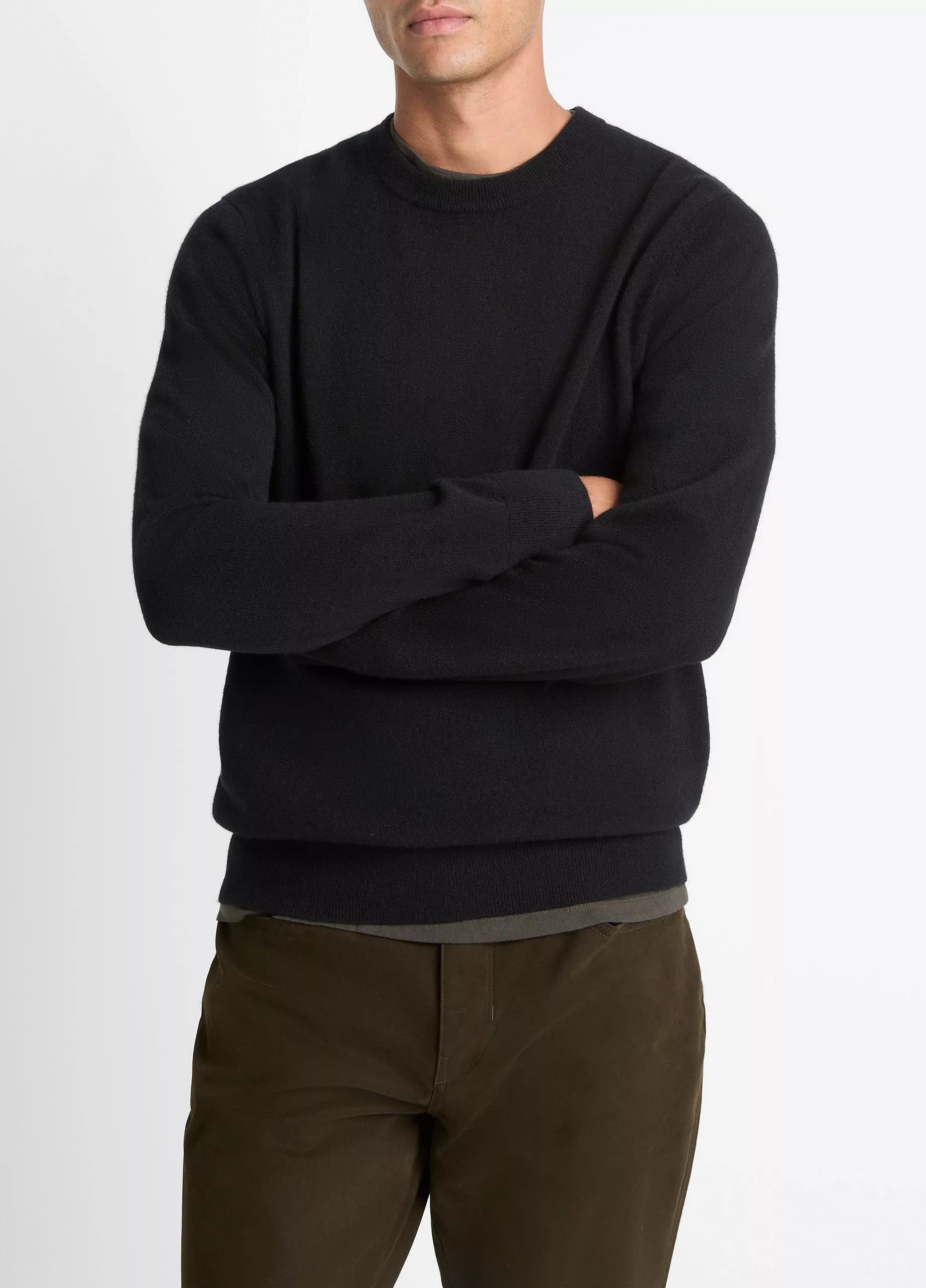 Vince Cashmere Crew Neck Sweater - Black