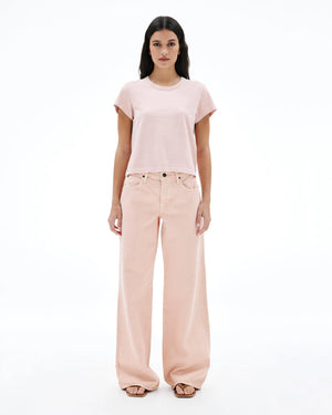 SLVRLAKE Mica Low-Rise Wide-Leg Jean - Dessert Rose