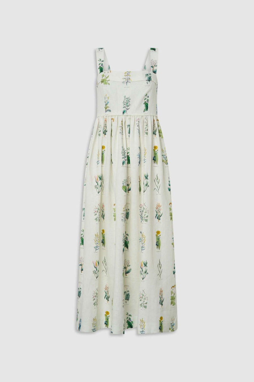 Oroton Greenhouse Floral Sundress in Mist