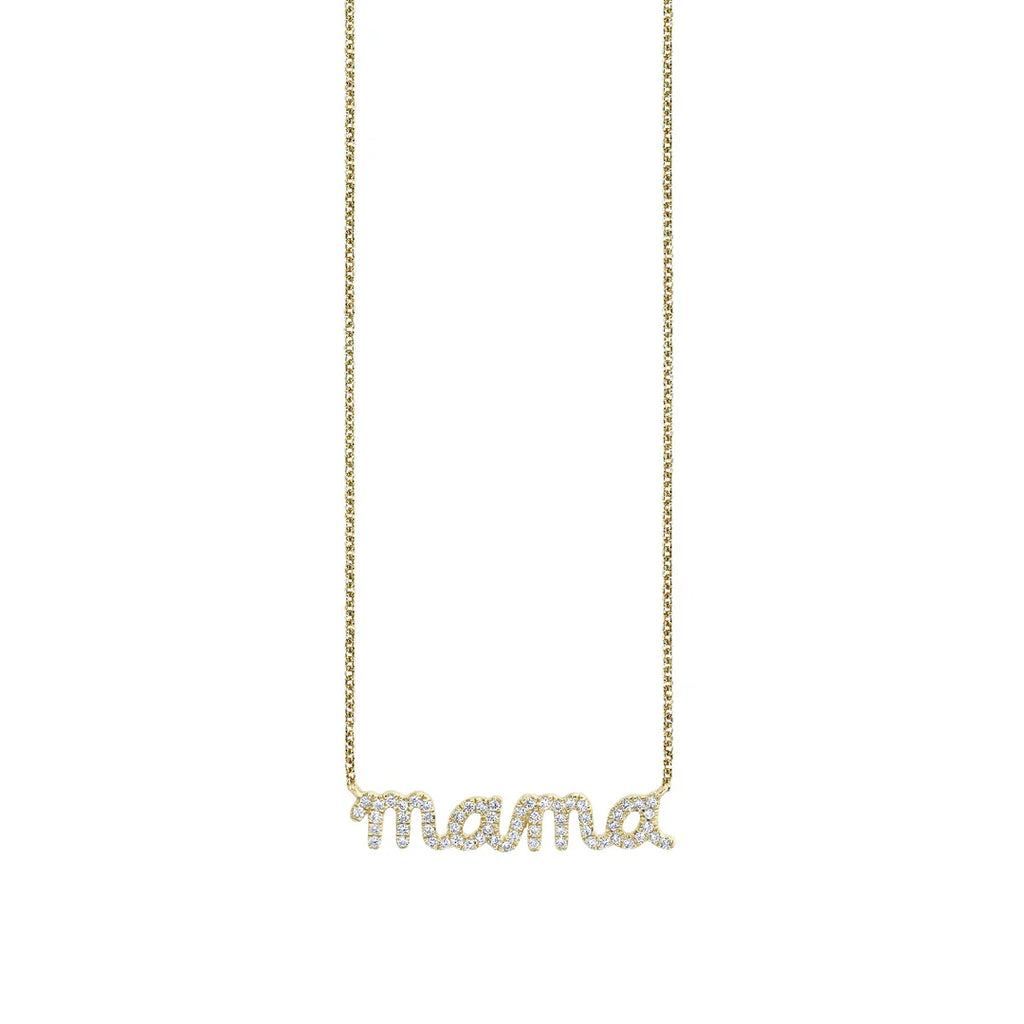 Sydney Evan Gold & Diamond Mama Necklace