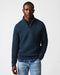 Billy Reid Diamond Quilt Half Zip - Carbon Blue