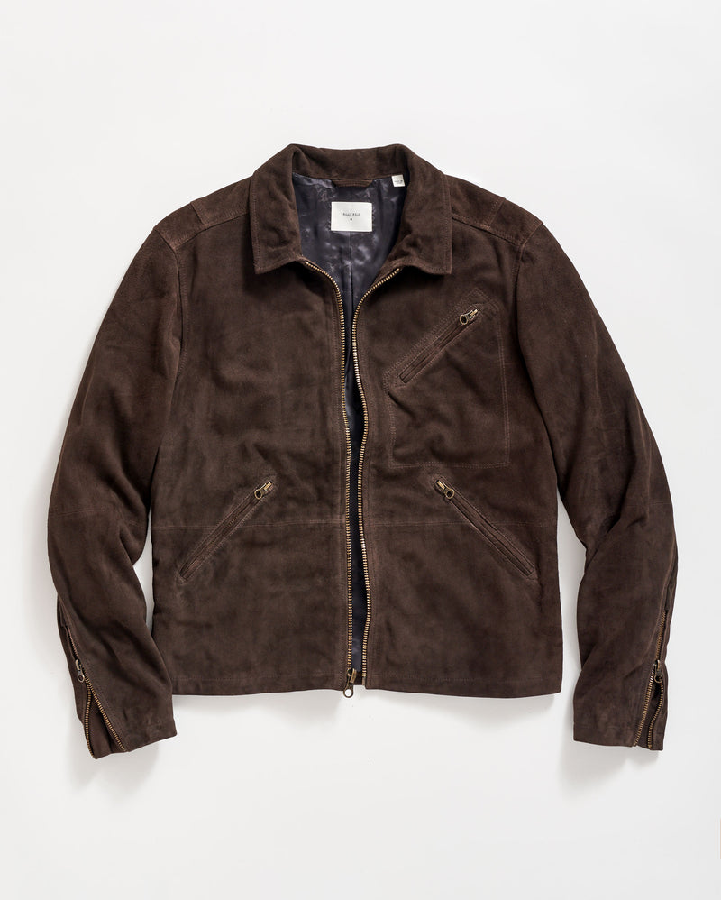 Billy Reid  - Suede Blake Chocolate  Jacket