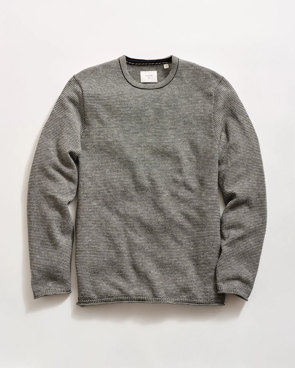 Billy Reid Tuck Stripe Crew- Black