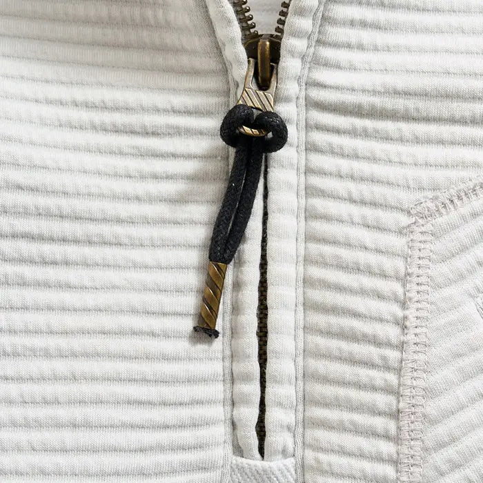 Billy Reid Quilted Half Zip - Beach Blue