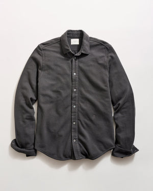 Billy Reid Long Sleeve Knit Yellowhammer Shirt - Asphalt
