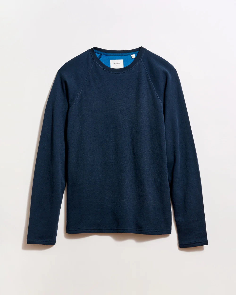Billy Reid Raglan Crew- Carbon Blue