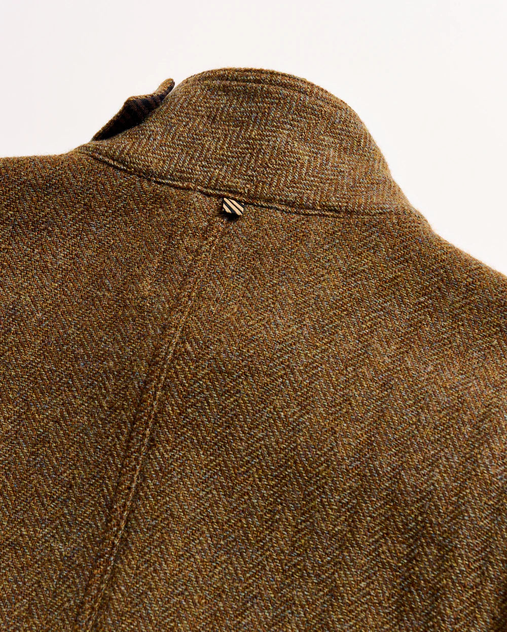 Billy Reid Wool Herringbone Chore Coat - Olive Herringbone