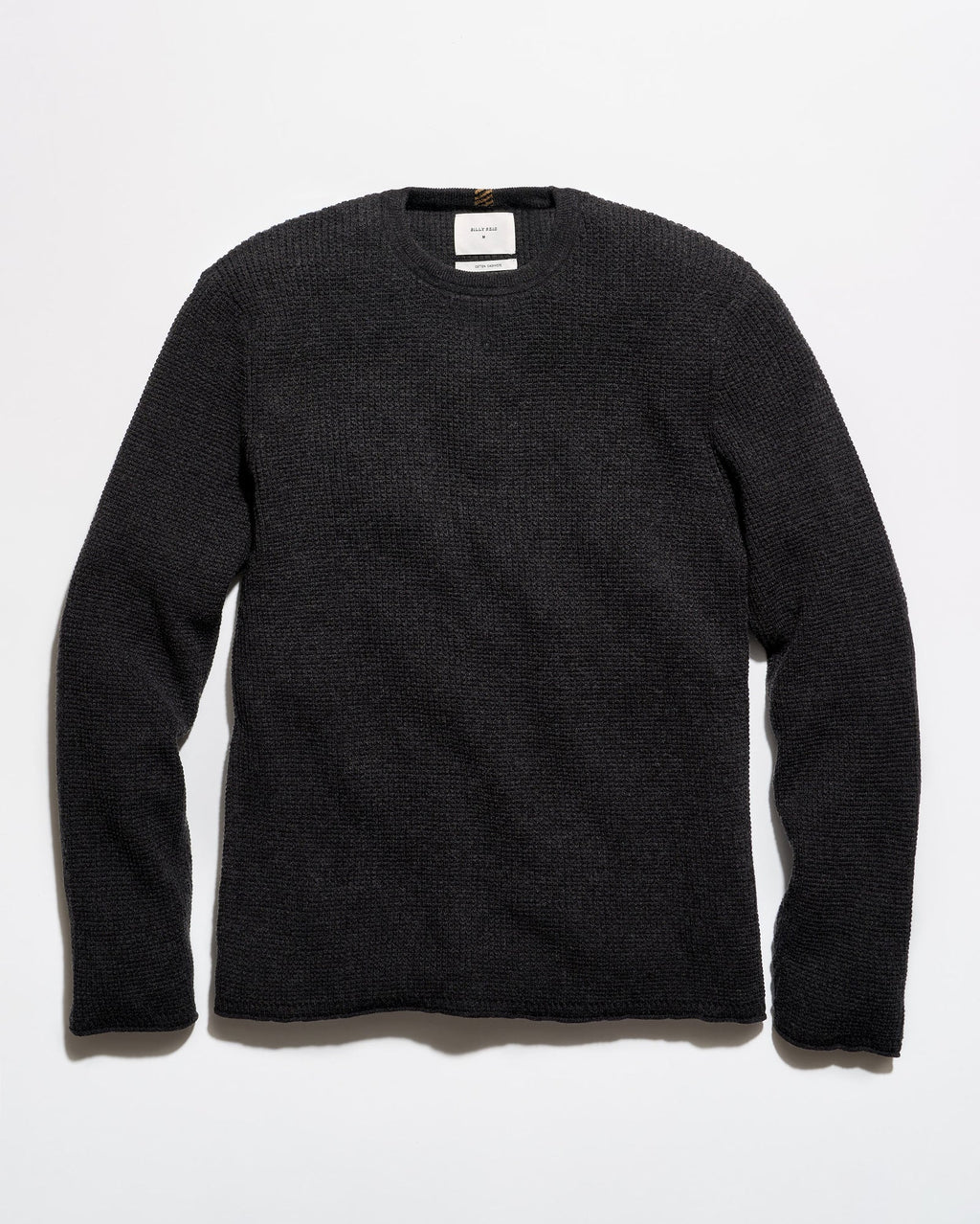 Billy Reid Martin Mini Waffle Crew - Charcoal