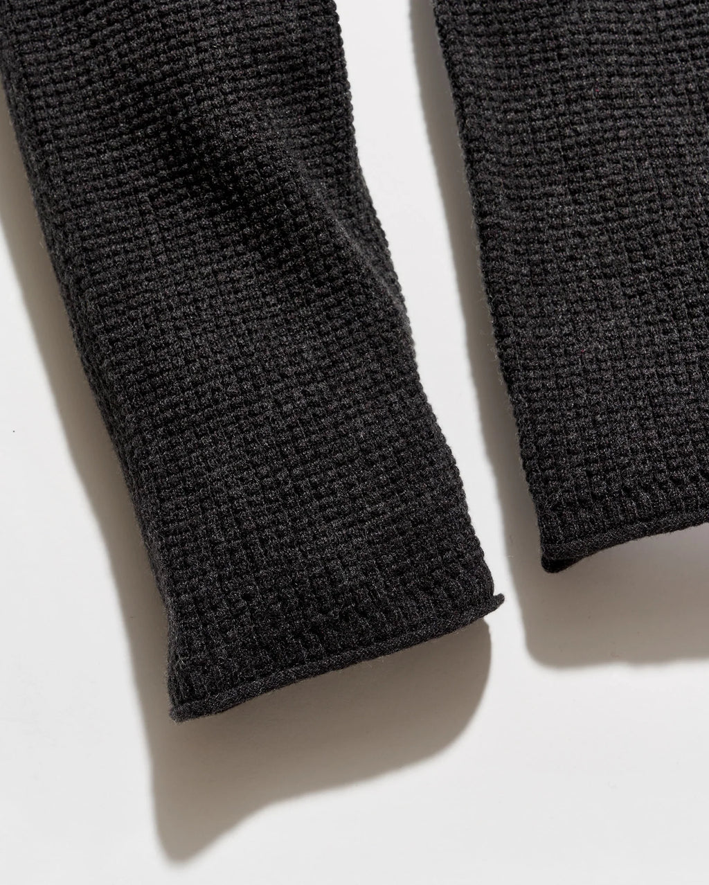 Billy Reid Martin Mini Waffle Crew - Charcoal