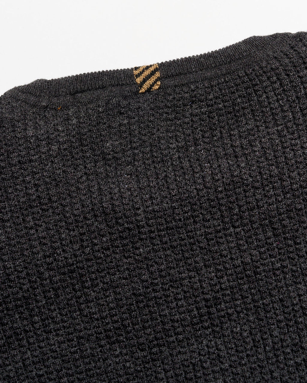 Billy Reid Martin Mini Waffle Crew - Charcoal
