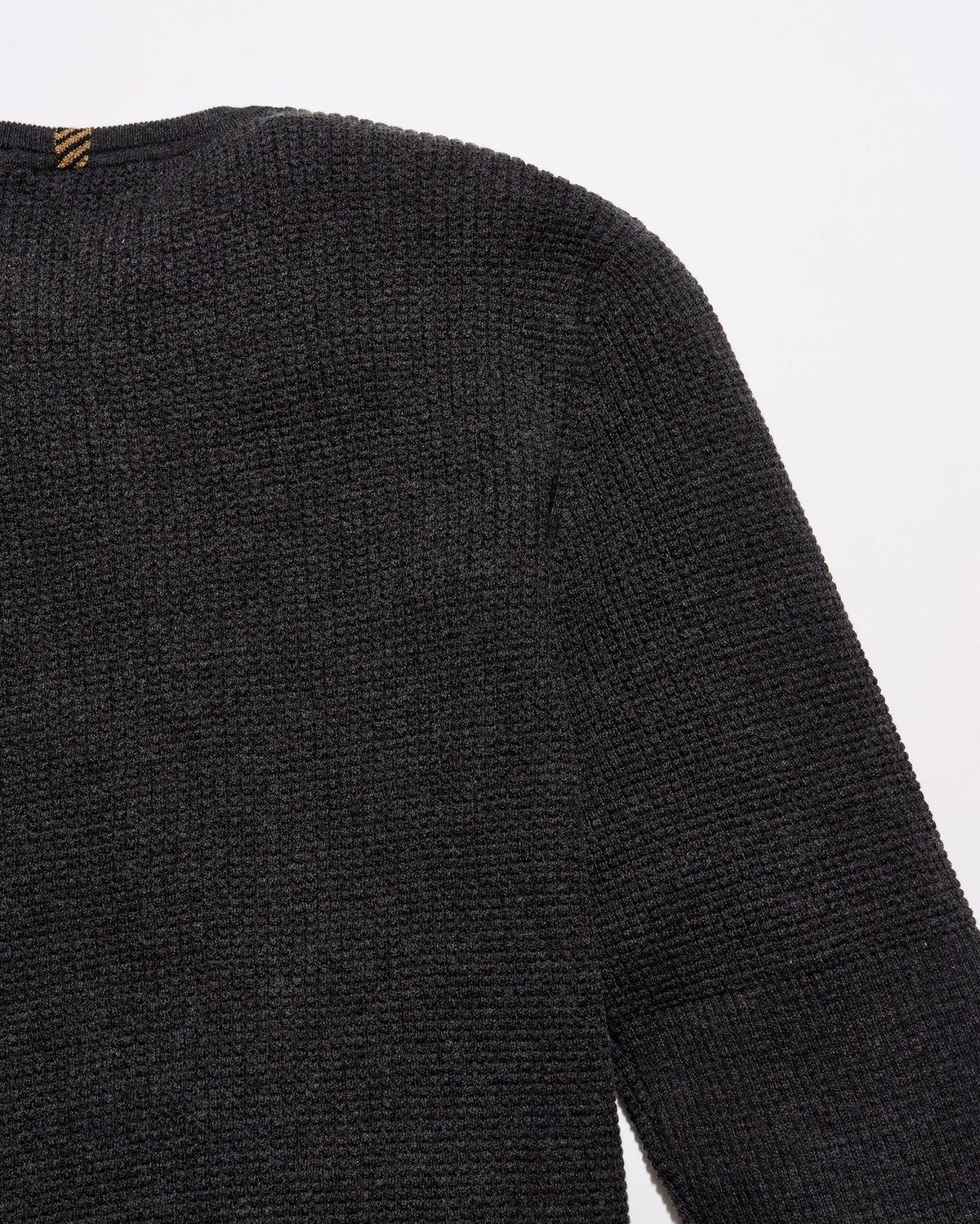 Billy Reid Martin Mini Waffle Crew - Charcoal
