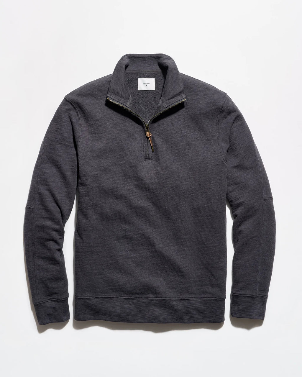 Billy Reid French Terry Half Zip - Asphalt