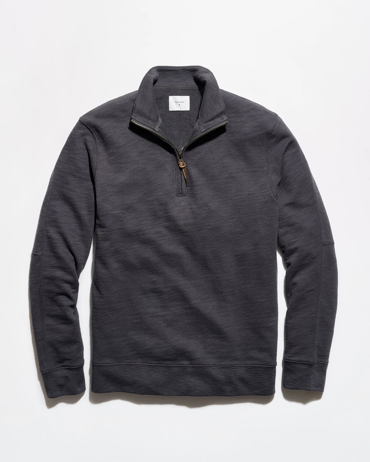 Billy Reid French Terry Half Zip - Asphalt