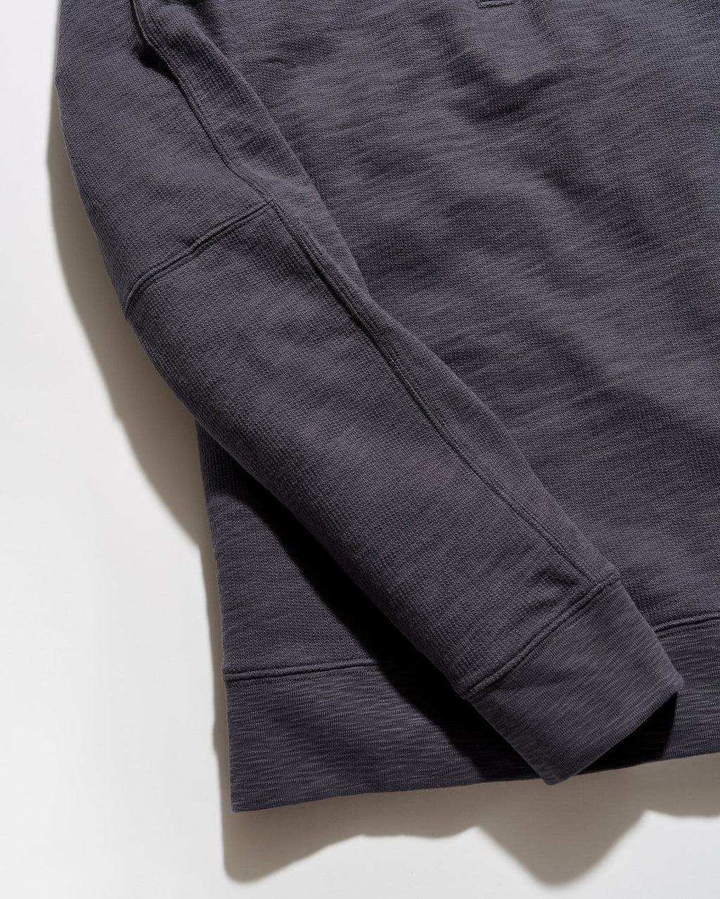 Billy Reid French Terry Half Zip - Asphalt