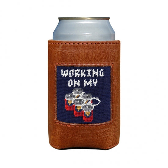 Smathers & Branson Working On My Six Pack Needlepoint Can Cooler