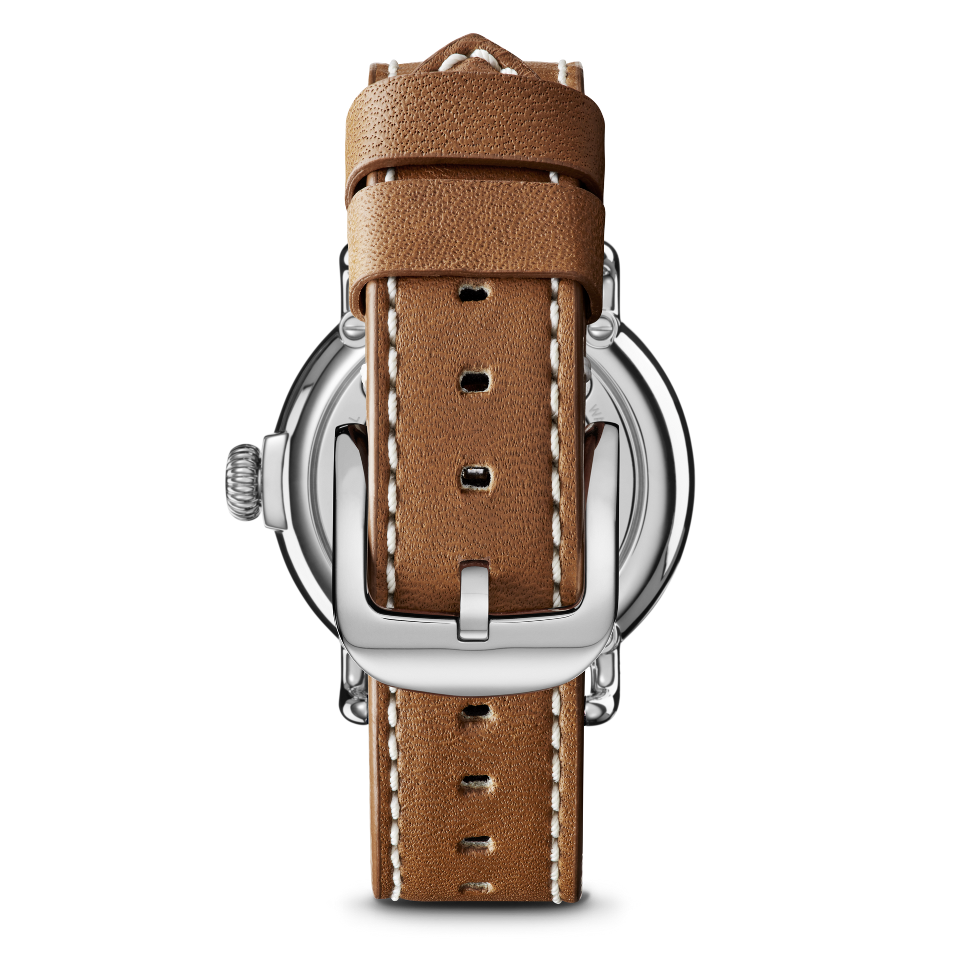 Shinola Runwell Watch 36mm - White/Tan Leather Straps