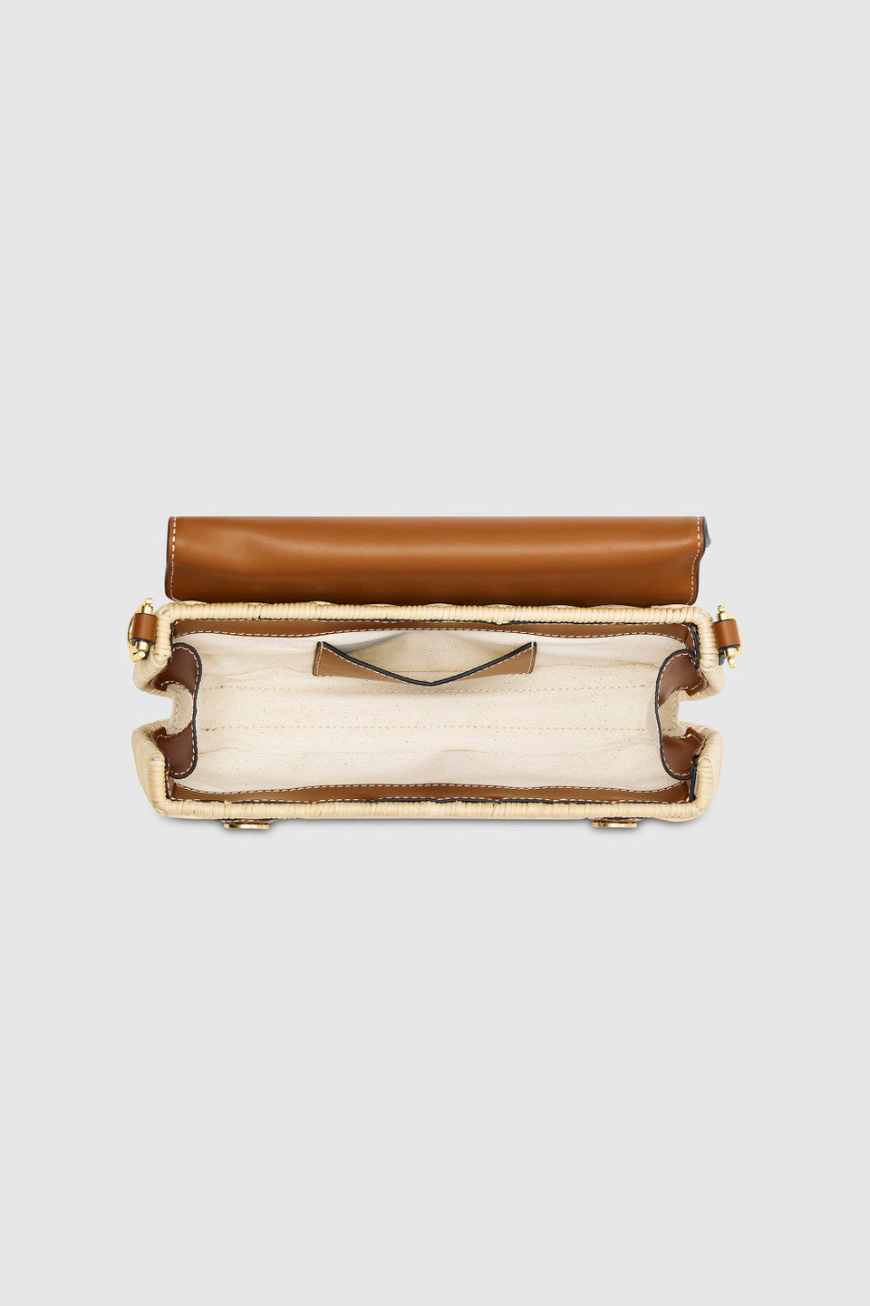 Oroton Nelle Wicker Baguette Purse