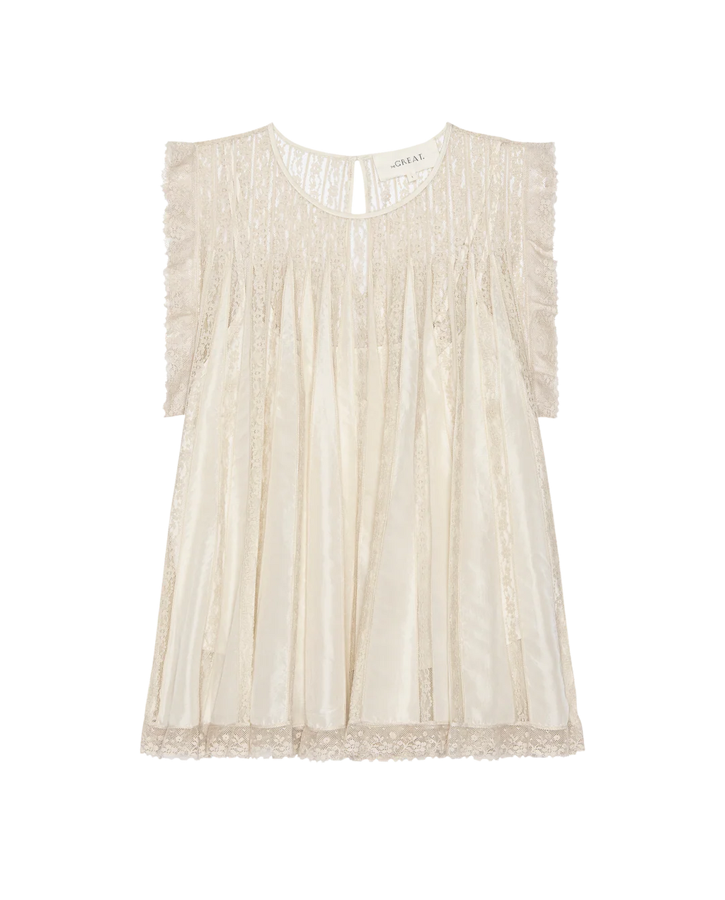 The Great The Keepsake Lace Shell Top - Cream