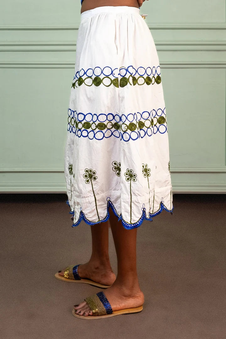 Busayo Obinrin Embroidered Skirt