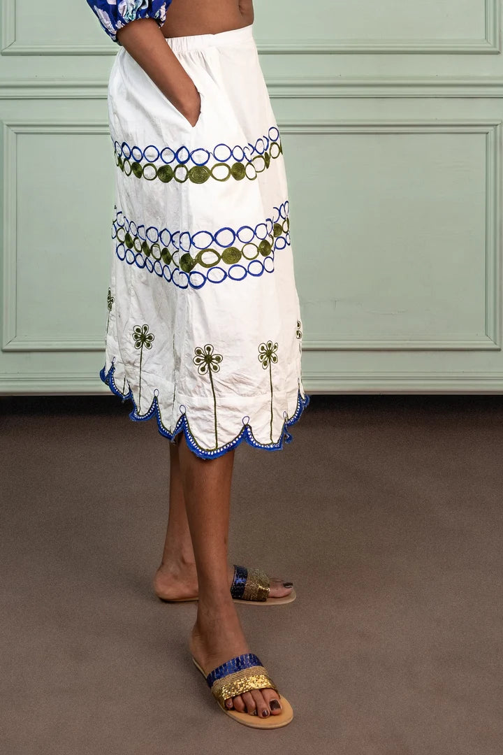 Busayo Obinrin Embroidered Skirt
