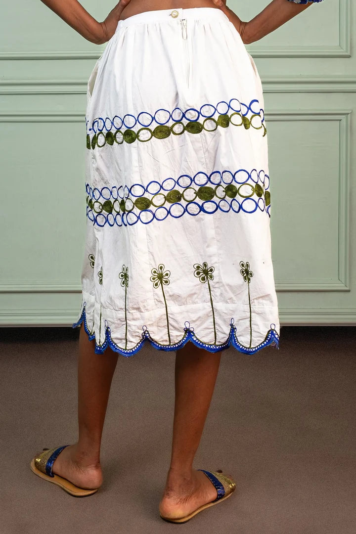 Busayo Obinrin Embroidered Skirt
