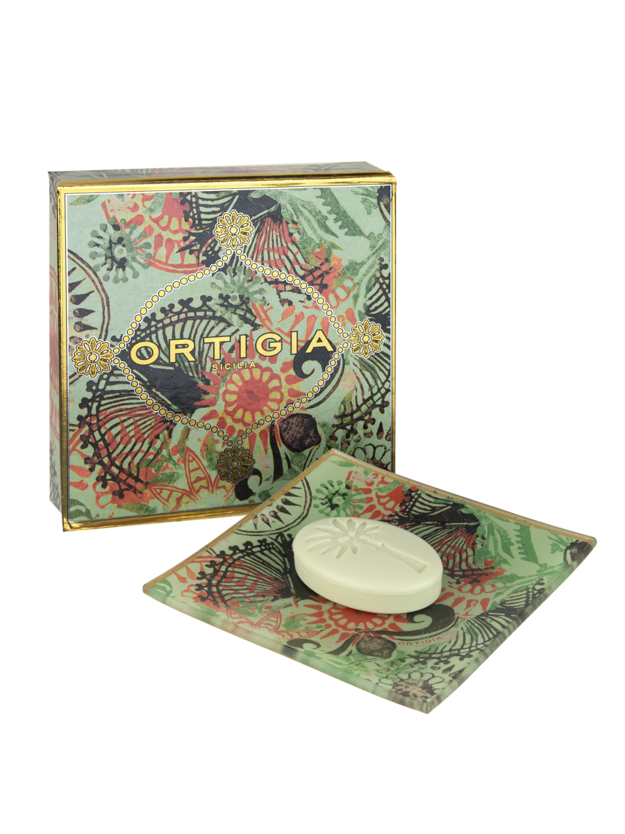 Ortigia Fico d'India Glass Plate & Soap