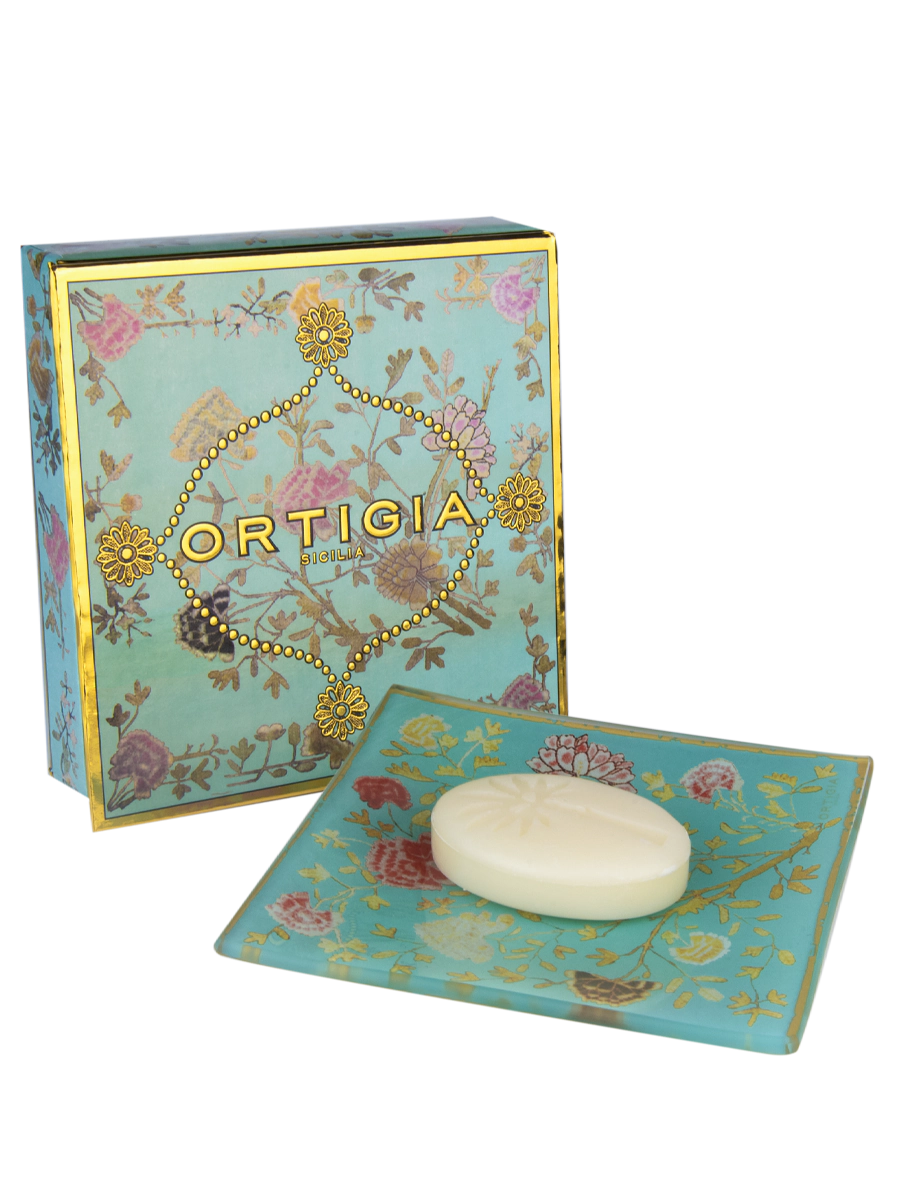 Ortigia Florio Glass Plate & Soap Box
