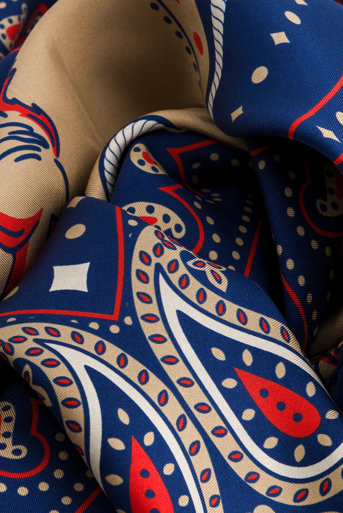 Maison Lecomte Flament Rodeo Navy Silk