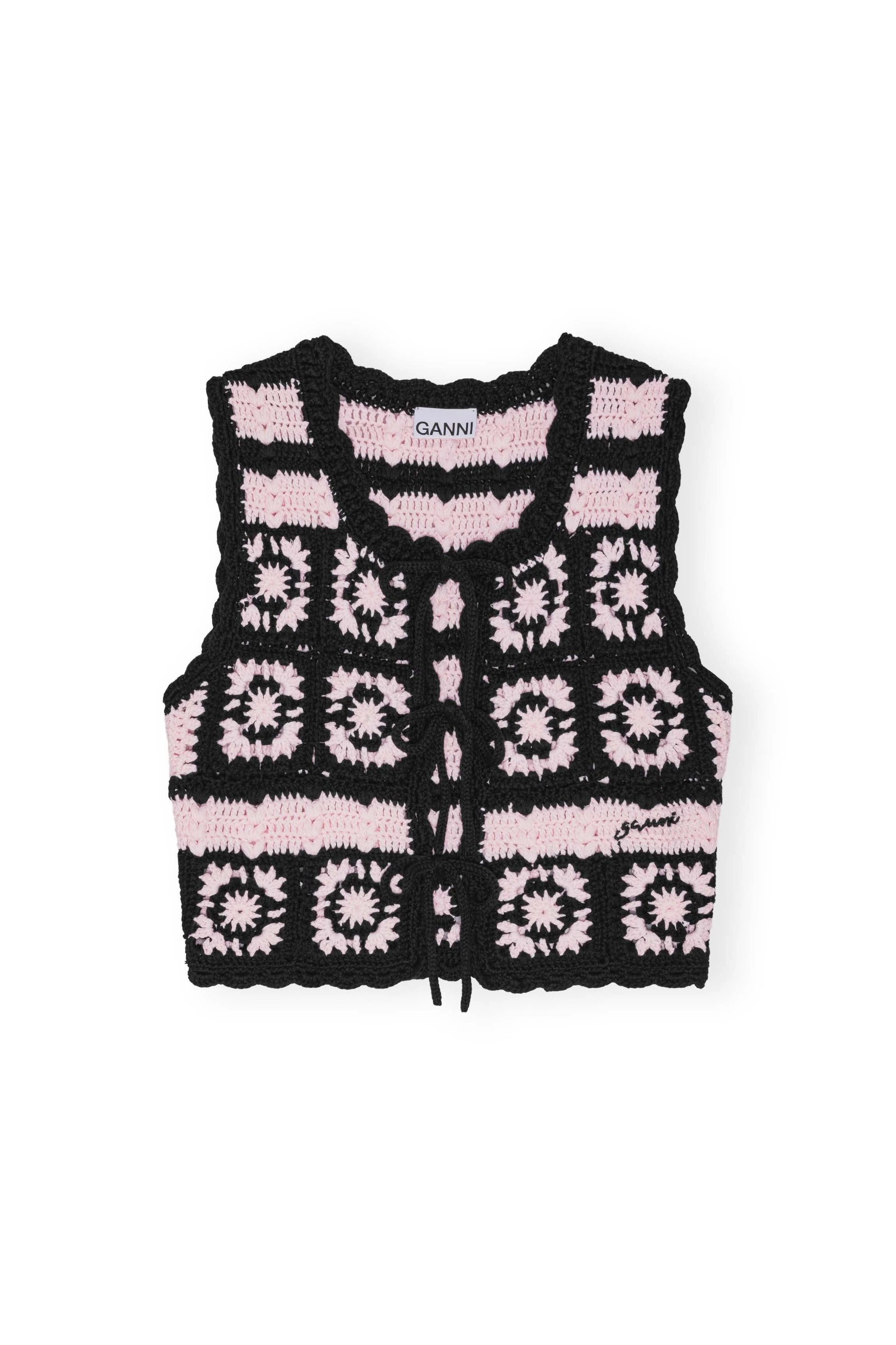 Ganni Cotton Crochet Vest