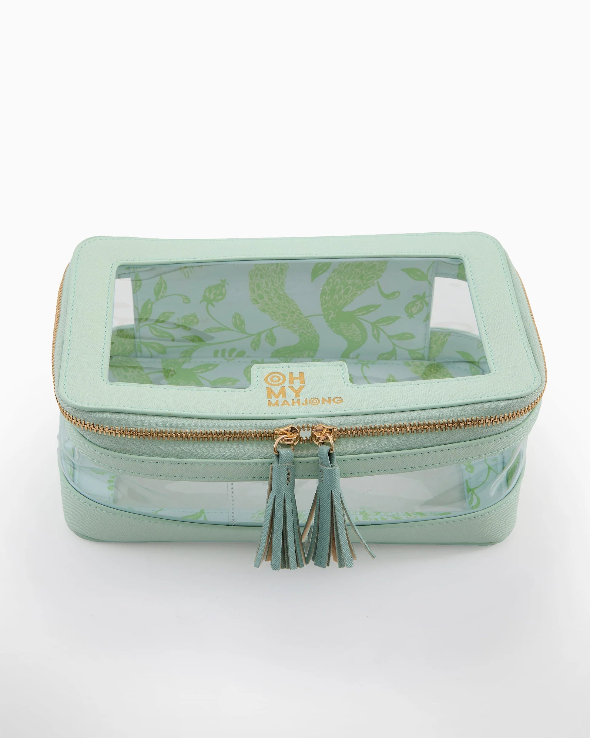 Oh My Mahjong Mint Tile Storage Bag
