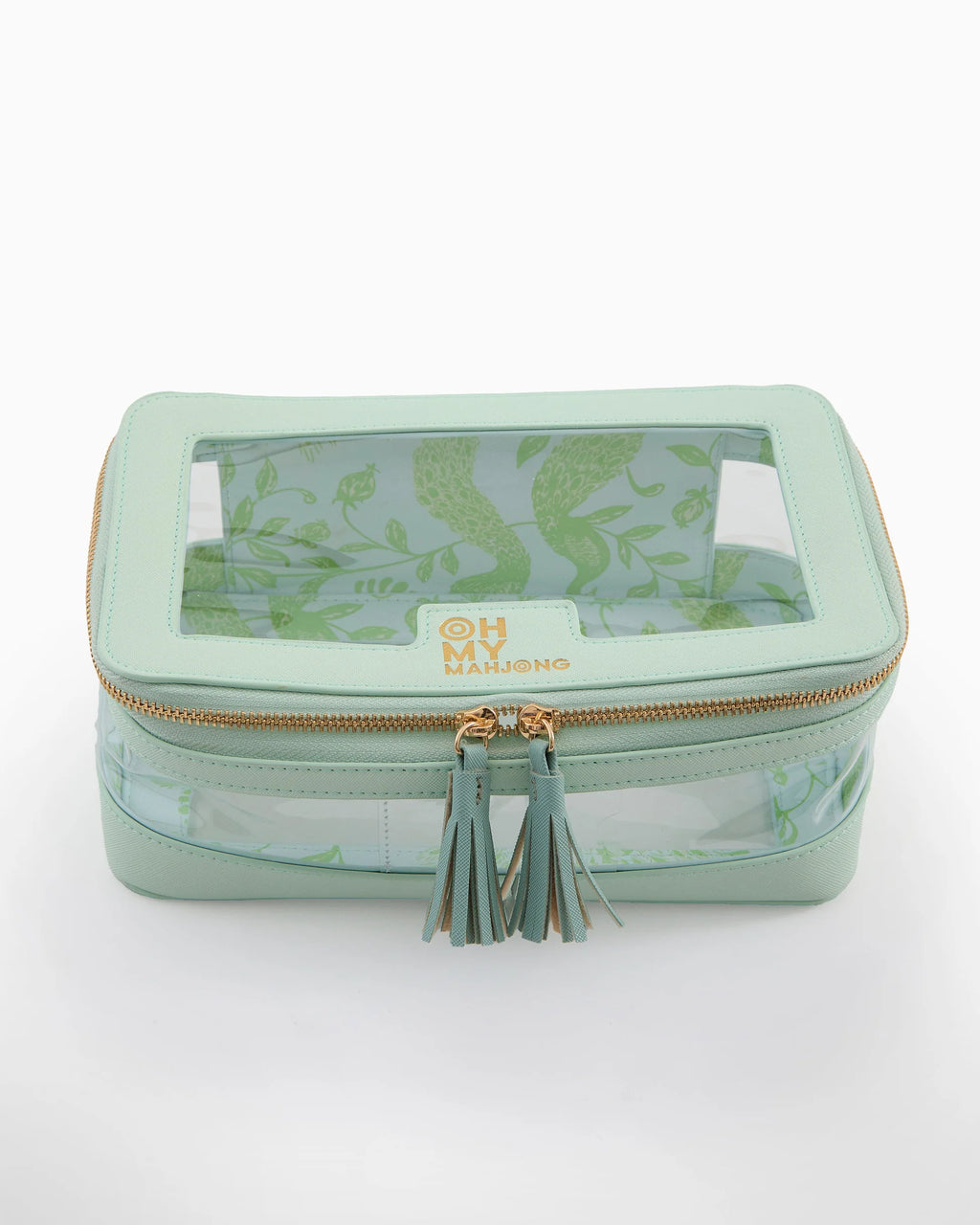 Oh My Mahjong Mint Tile Storage Bag