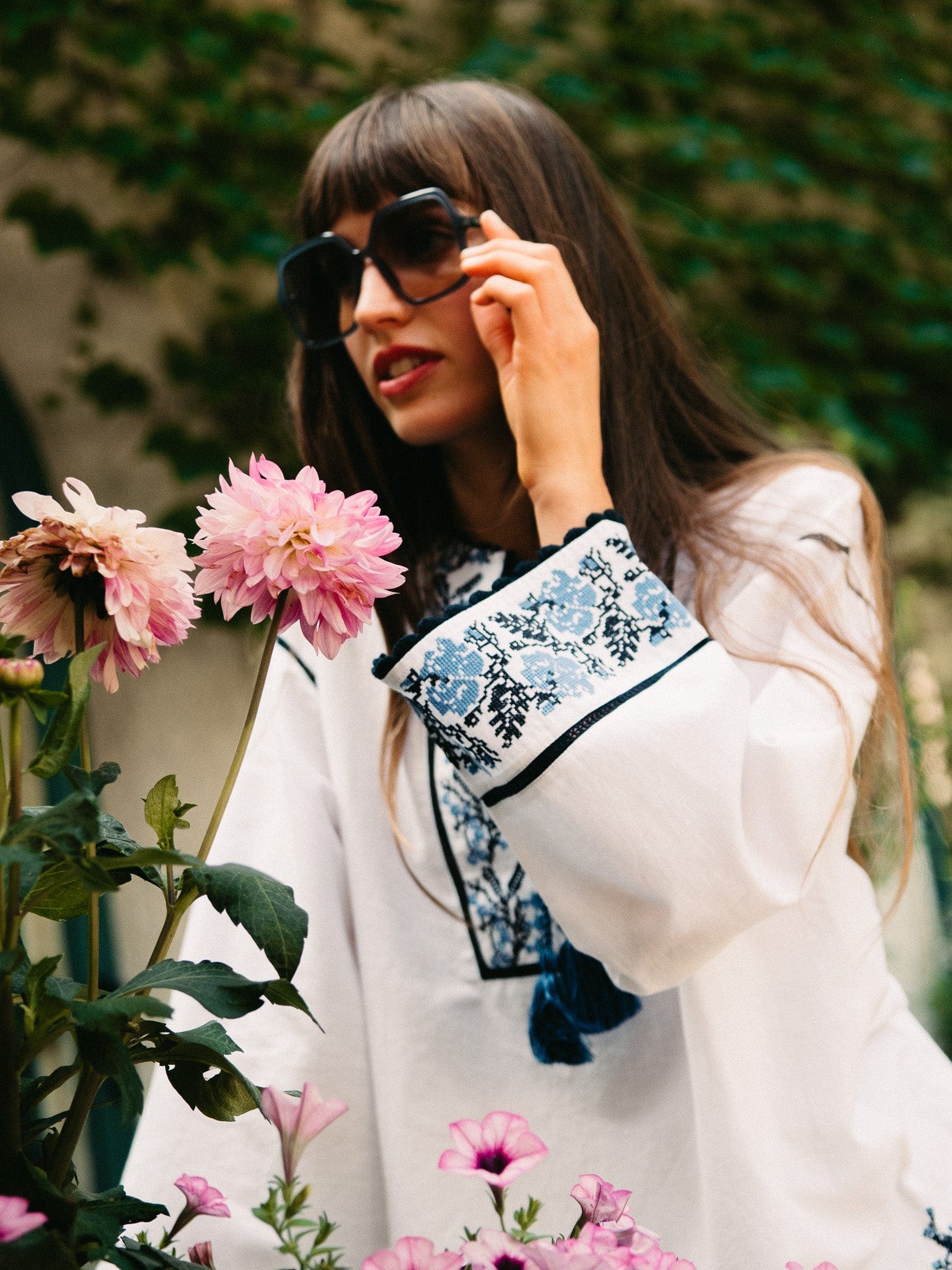 Mille Angelica Top in Santorini Embroidery