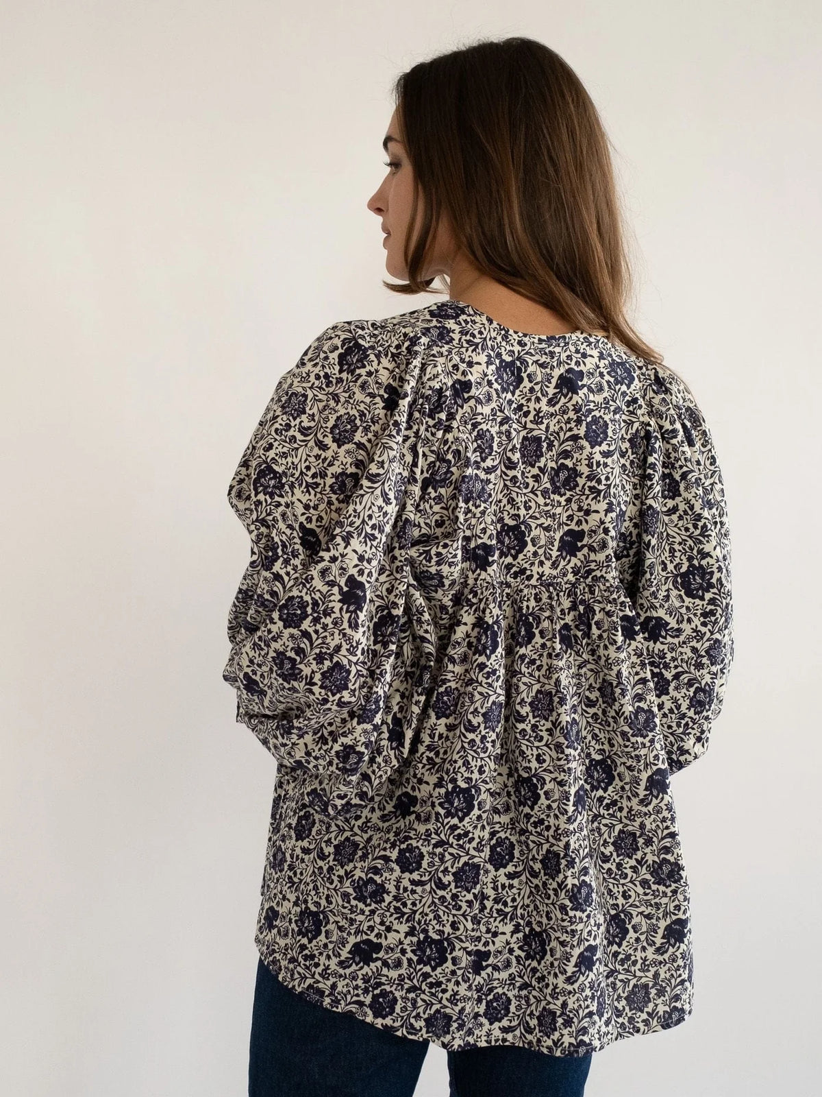 Mille Charlie Top - Indigo Floral