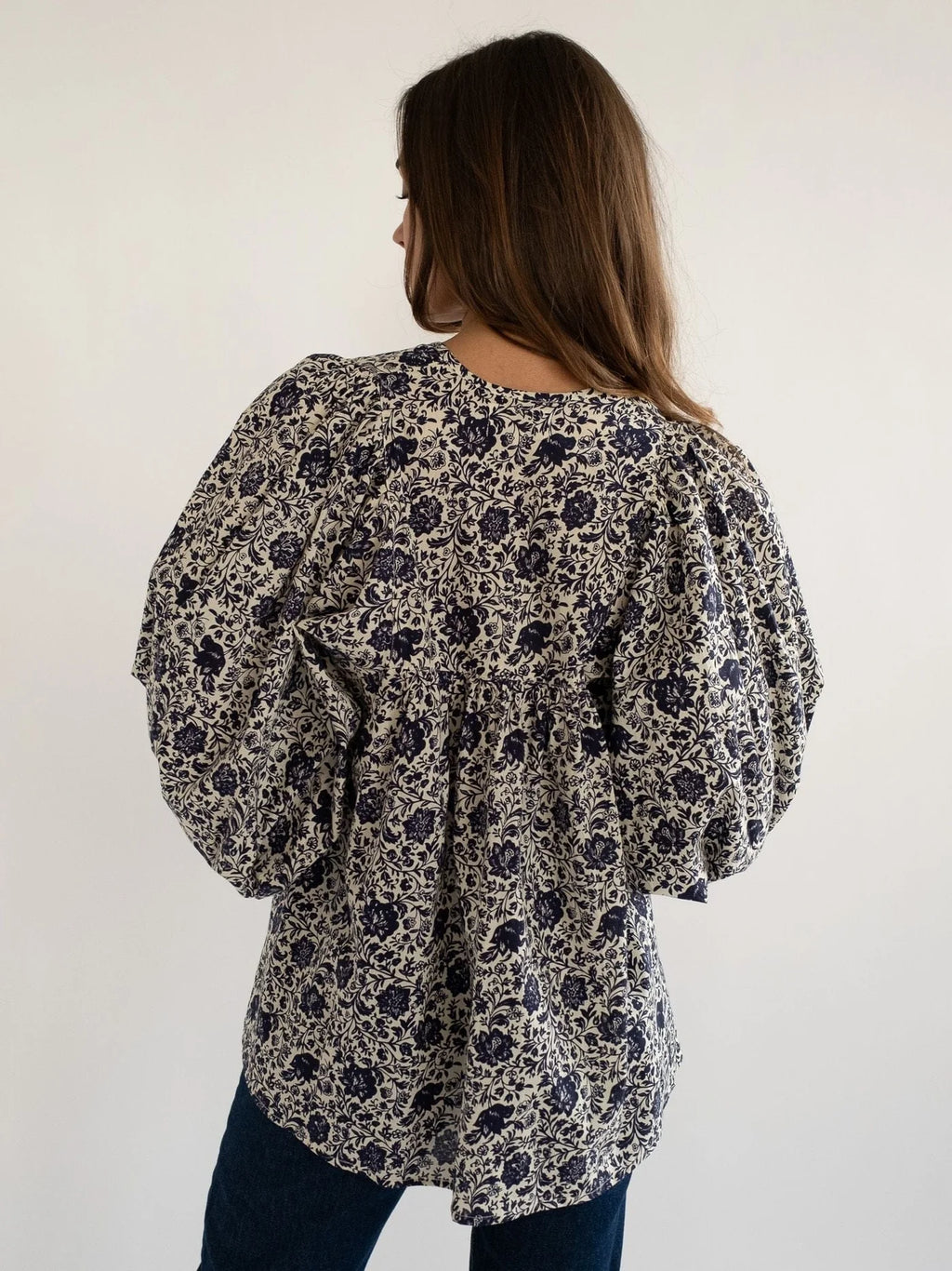Mille Charlie Top - Indigo Floral
