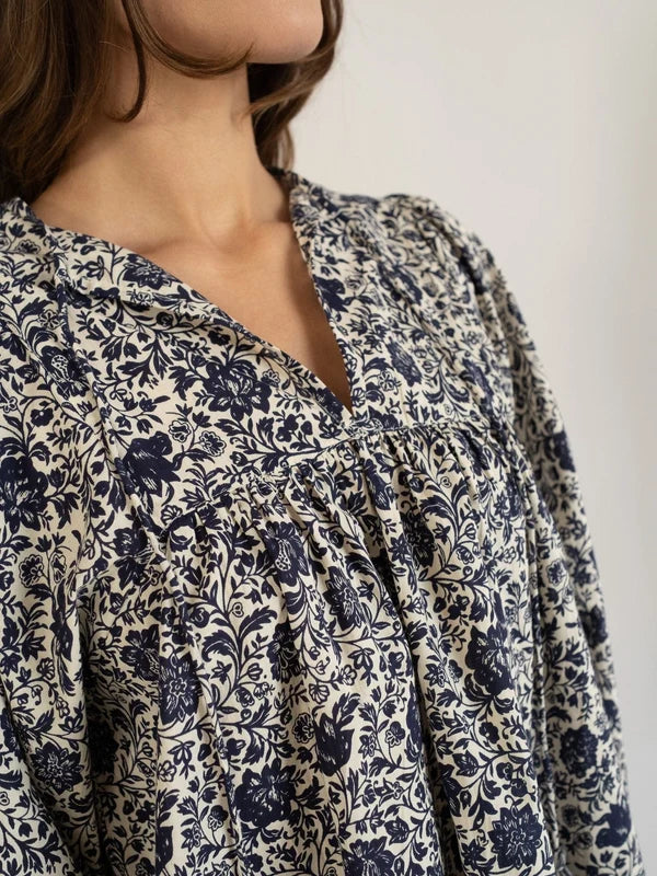 Mille Charlie Top - Indigo Floral