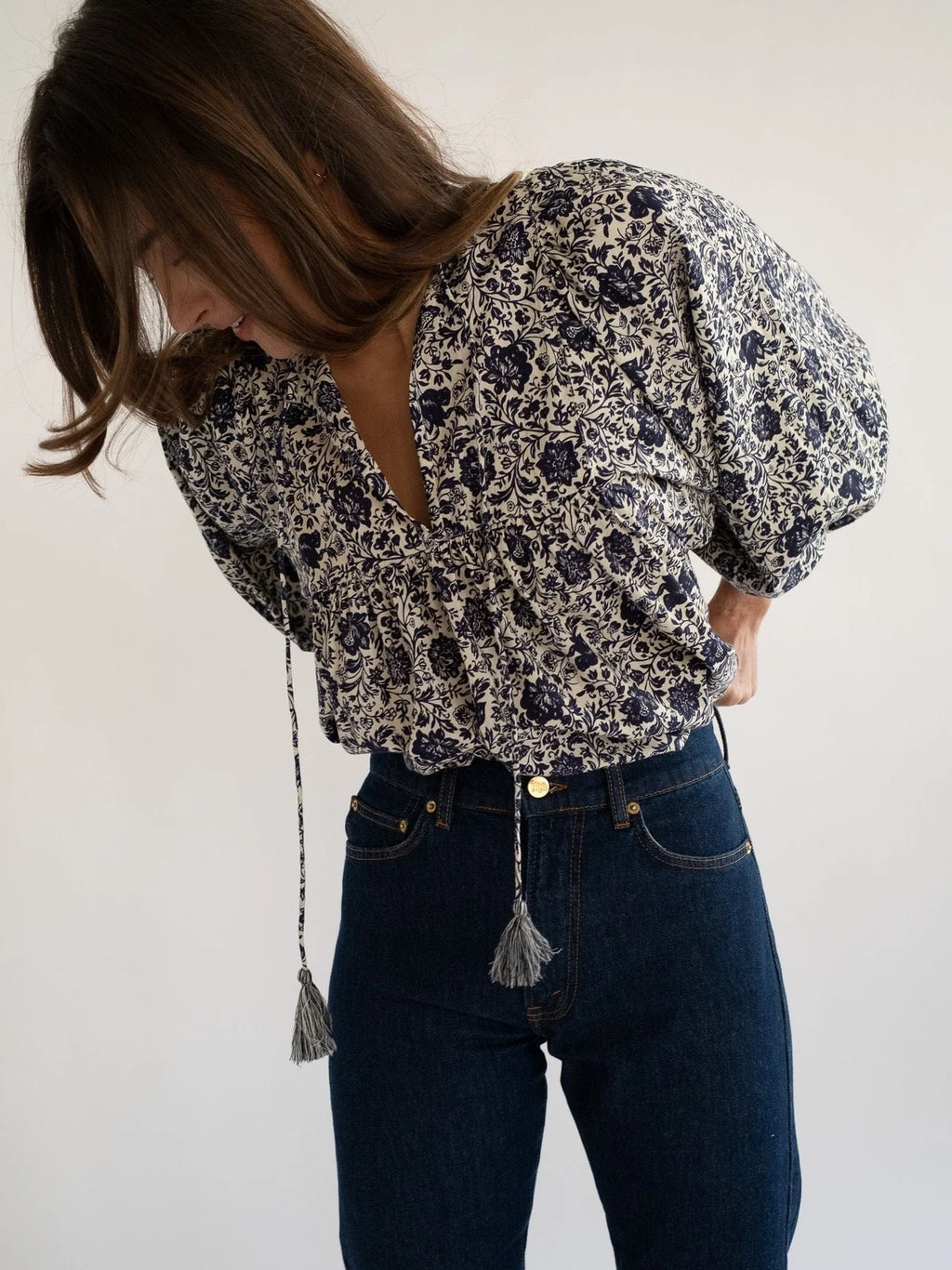 Mille Charlie Top - Indigo Floral