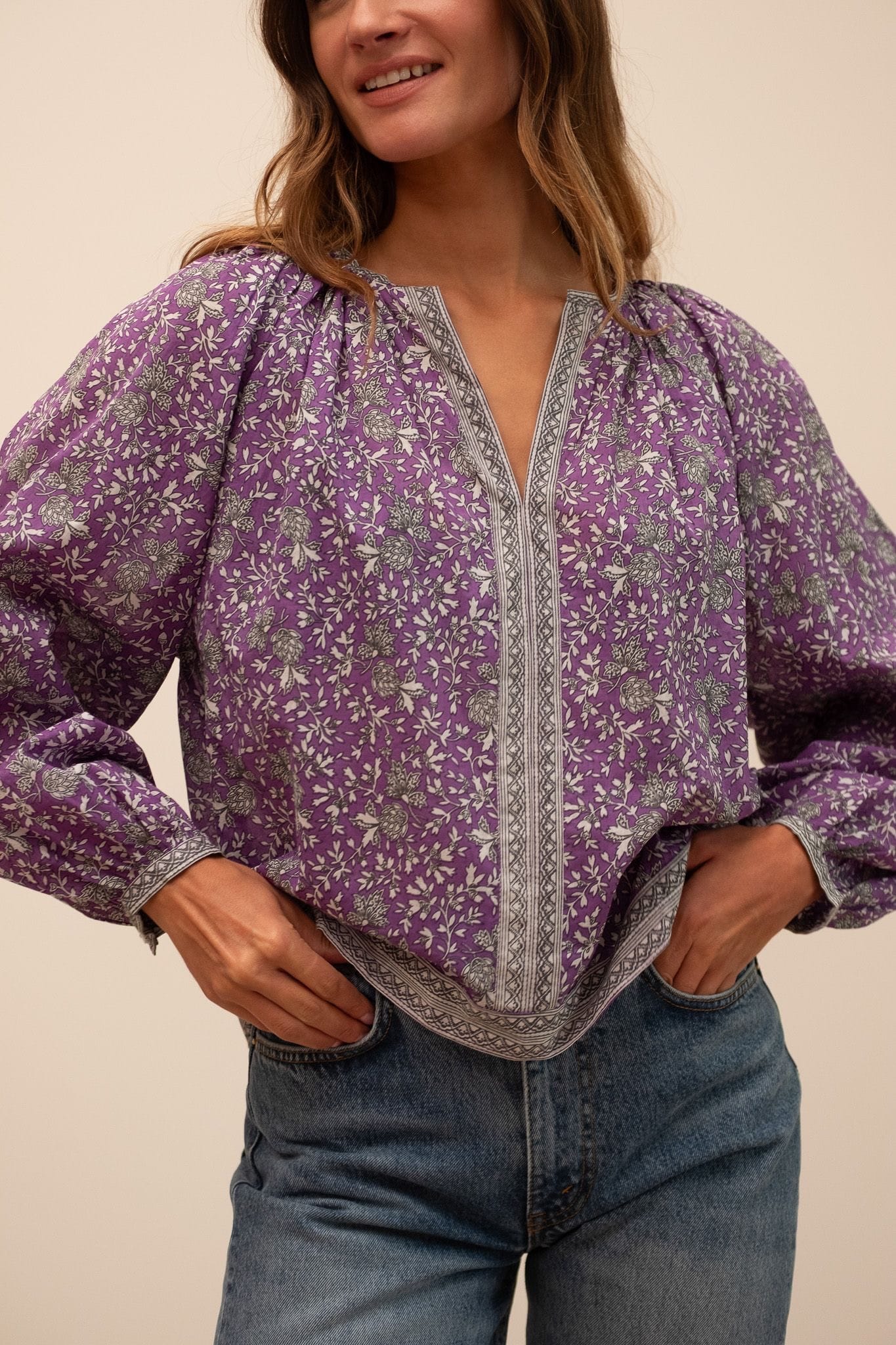 Mille Elodie Top in Provence Floral