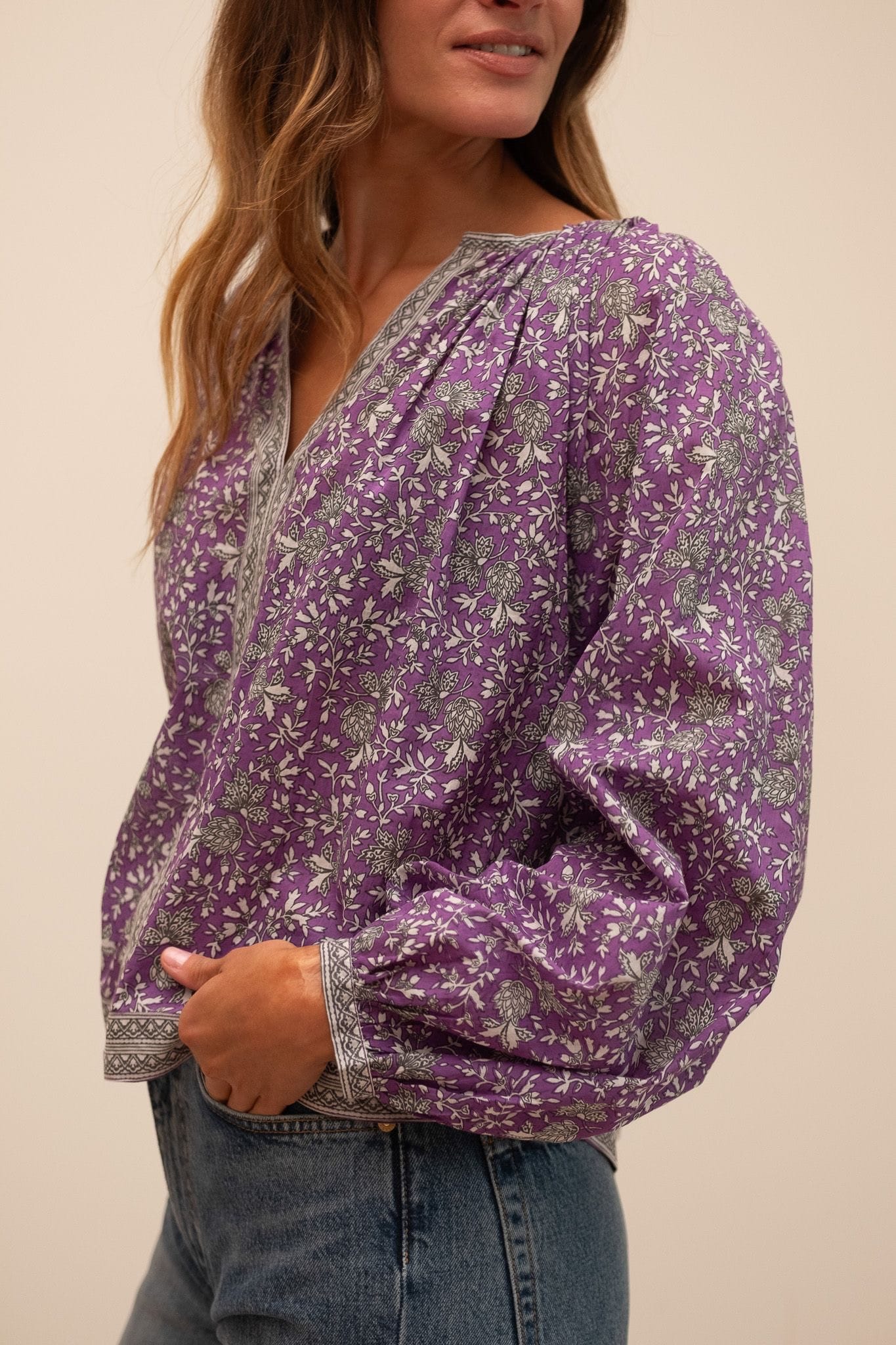 Mille Elodie Top in Provence Floral