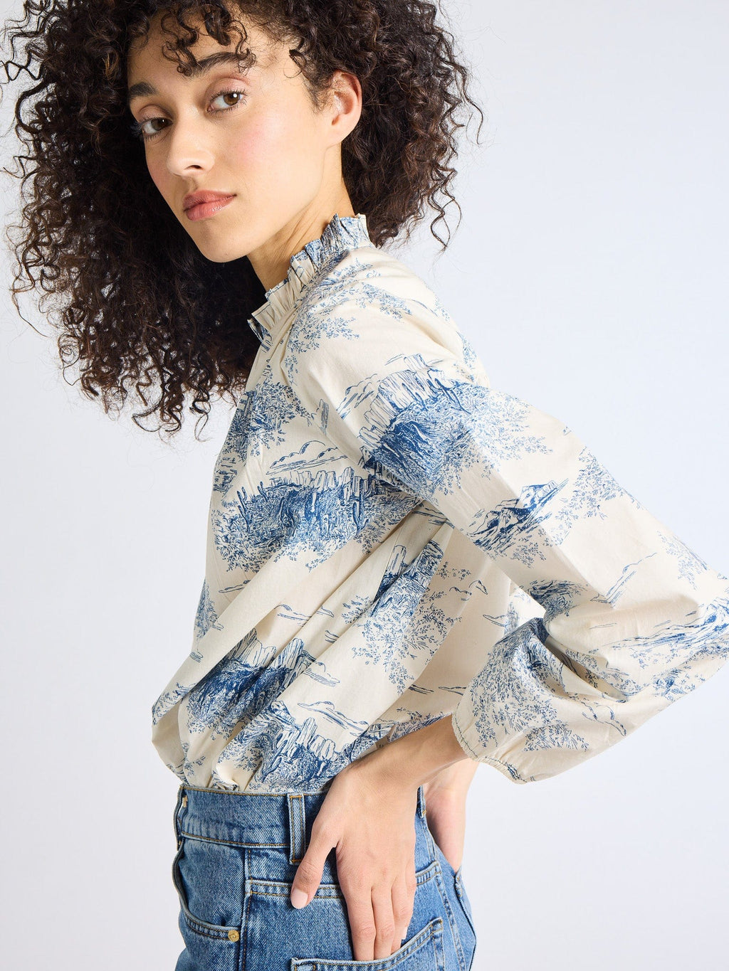 Mille Francesca Top in Western Toile