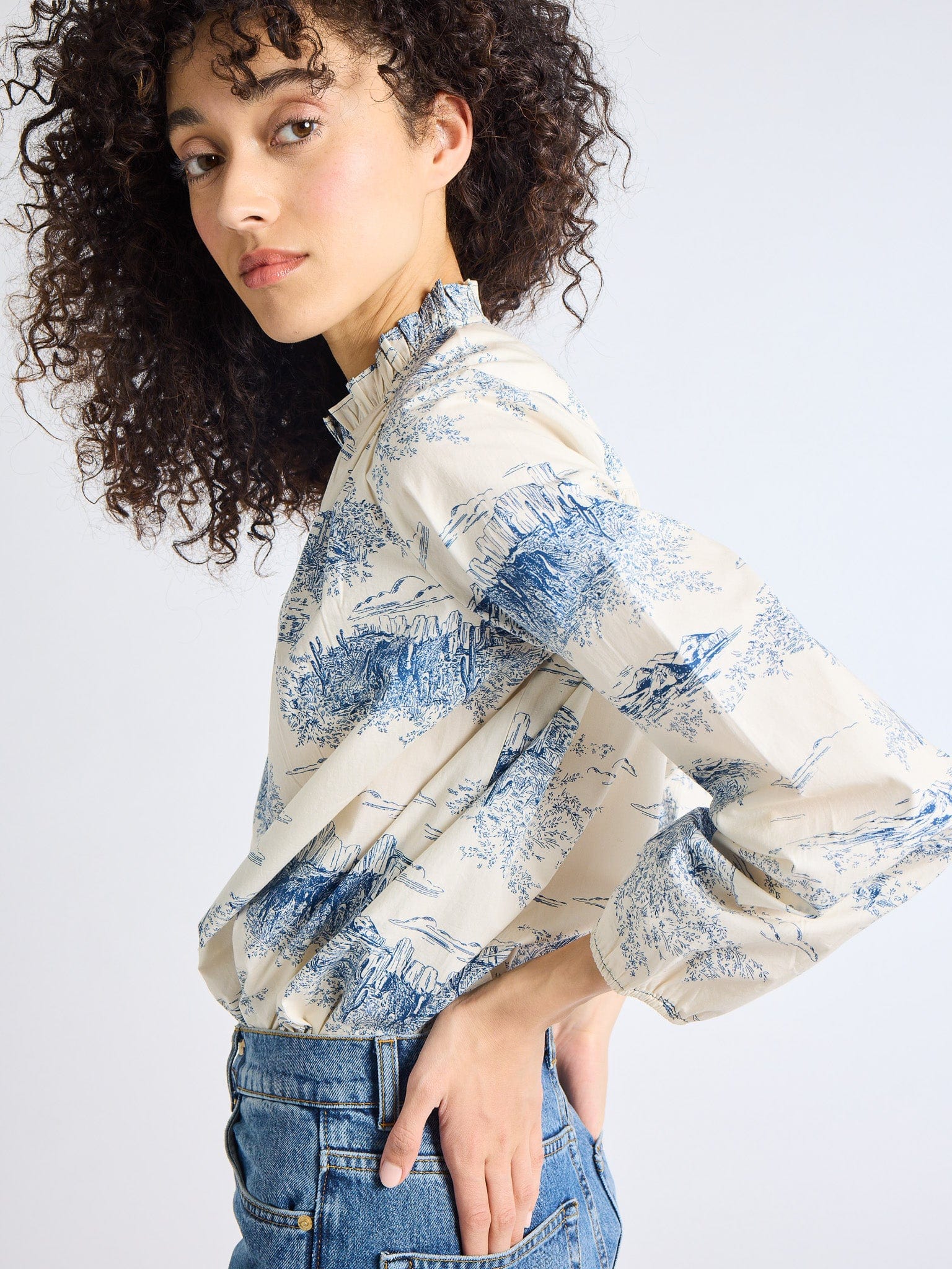 Mille Francesca Top in Western Toile