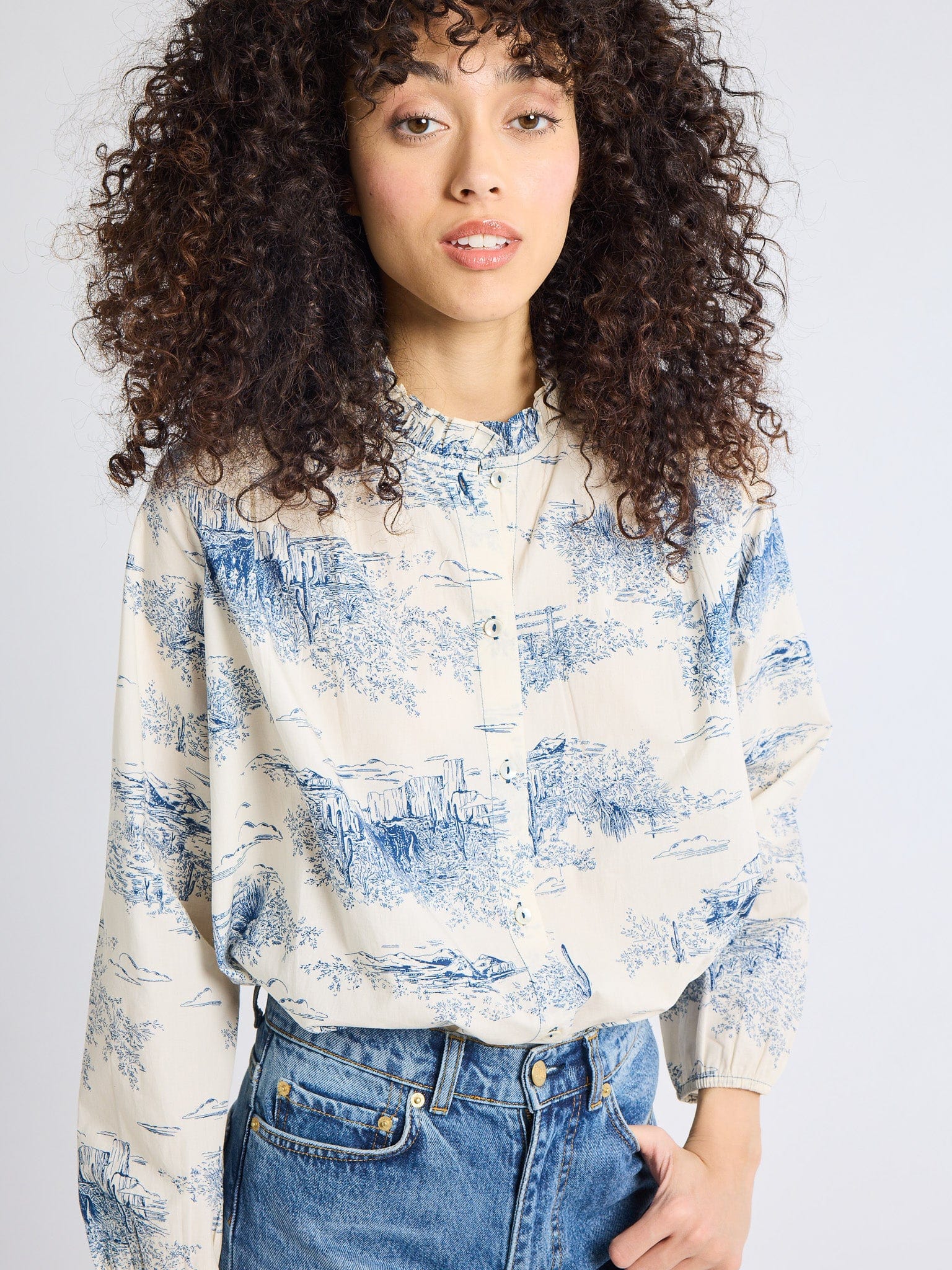 Mille Francesca Top in Western Toile