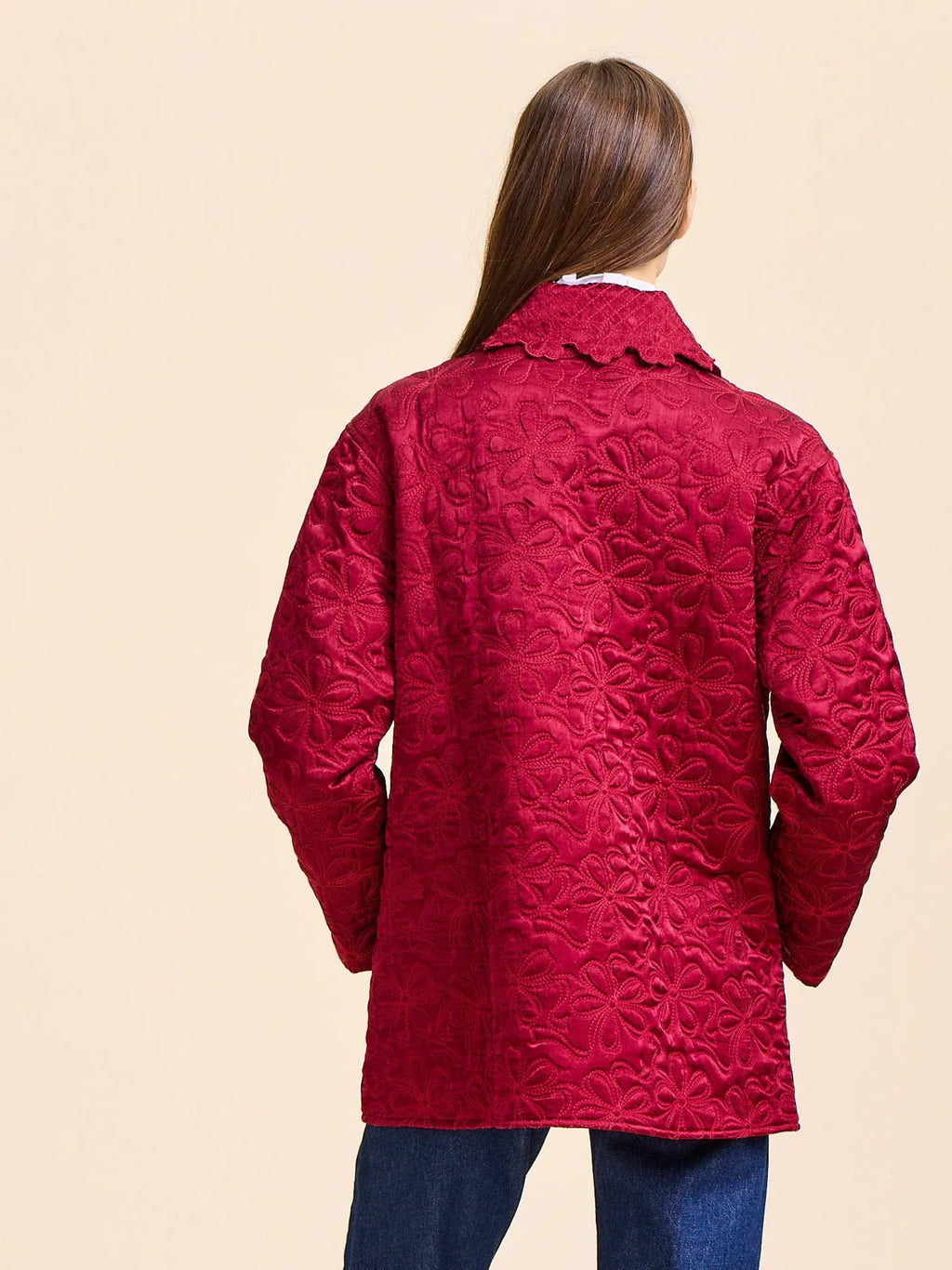 Mille Jade Quilted Jacket - Claret