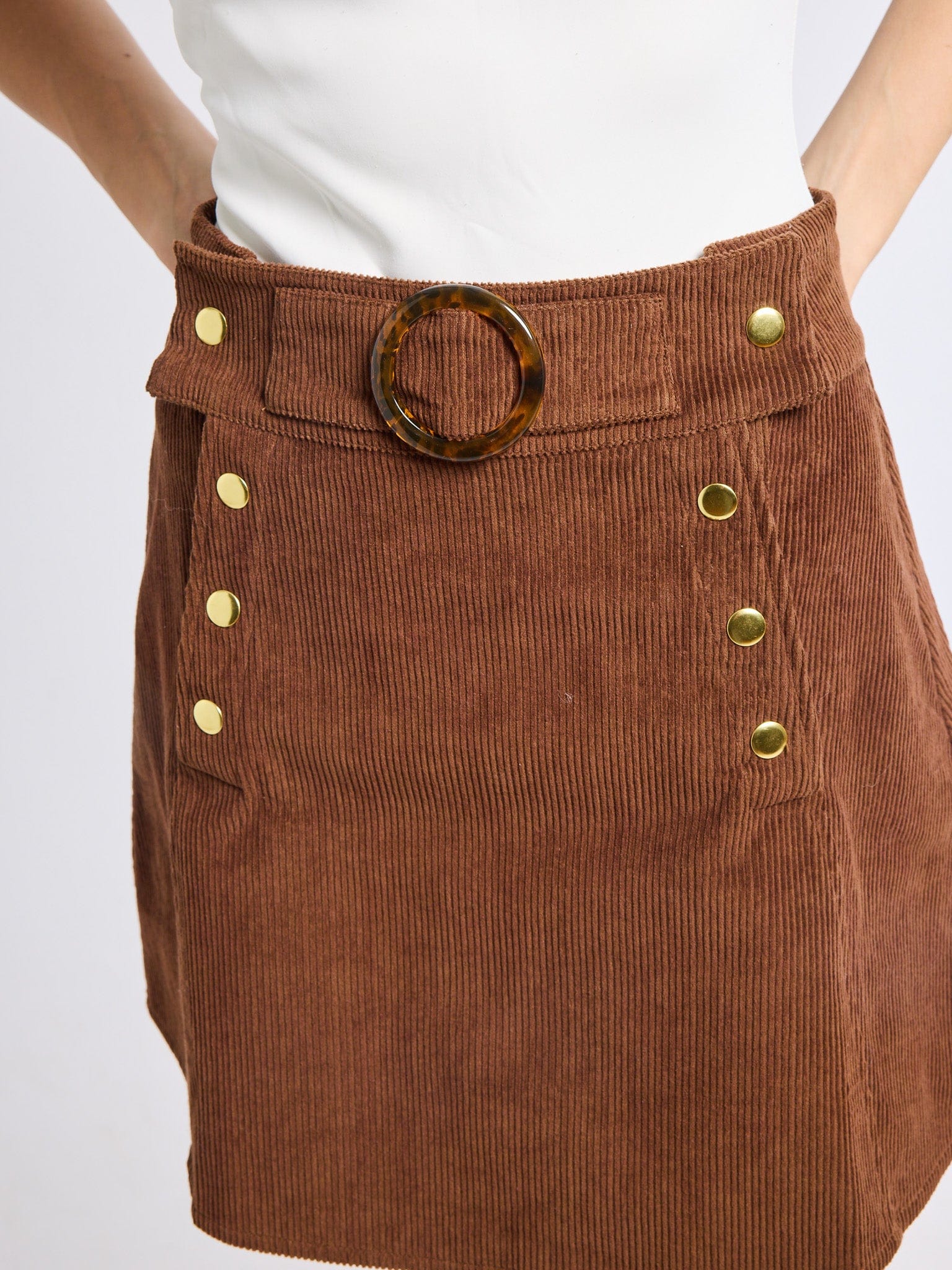 Mille Lorelei Skirt in Coffee Cord