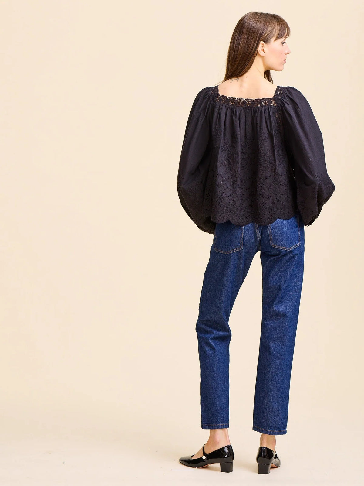 Mille Maureen Top - Black Eyelet