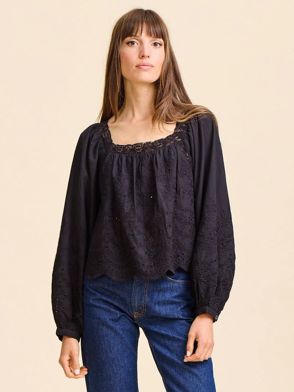 Mille Maureen Top - Black Eyelet
