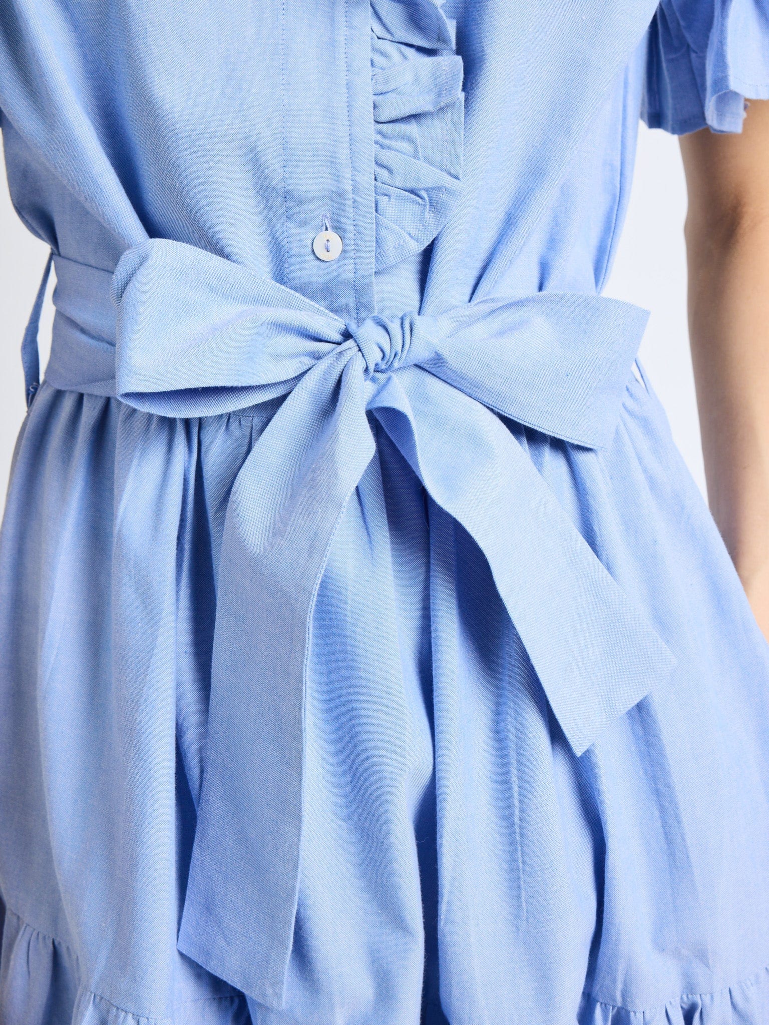 Mille Victoria Dress - Blue Oxford